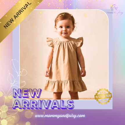 Minimalist Beige Ruffle Cotton Frock